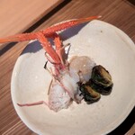 日本料理FUJI - アカザエビ薄あぶりと香ばし炙り