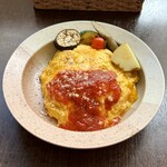 バルバルキッチンアメリ - ランチ：オムライス トマトソース(¥1,400)