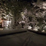 Hoshi Noya Kyouto - 夜は奥の庭が花灯路となる予定でしたが雪でライトアップが不発なのかな？