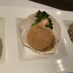 福よせ - お通し（ベビーホタテの明太マヨ）