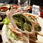 えちごやきゅ～ぴ～ - ネギ肉巻き、ちょっと固いか？