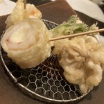 福よせ - 天ぷら（タラ菊・エビとチーズ・タラの目）