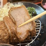 とんかつ稲 - 一番脂が多い箇所