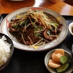 ファミリーレストラン 町重 - レバニラ定食
