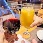 四ツ橋・新町 牡蠣と肉たらしビストロAKIRA - 乾杯