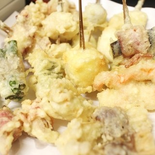 A skewer of piping hot Tempura