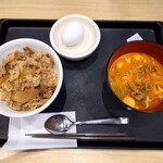 松屋 - 料理写真:牛めし ミニチゲセット 生卵