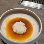 焼肉うしごろ - 残ったタレは一口ライスをいれていただく
