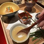 鮨けんすけ - 旨味相乗茶碗蒸し　ホタテ出汁餡