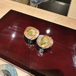 鮨けんすけ - さば薬味巻き