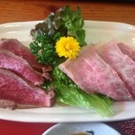 海鮮・話食処 しん - ローストビーフにたたき