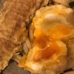 難波千日前 釜たけうどん 八重洲北口店 - 半熟玉子天