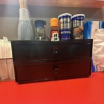 元祖肉玉そば 越智 - 卓上一式