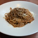 Osteria caiman table - 3. 合挽き肉と高農園加賀れんこんのラグーソース