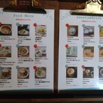 エスニックカフェ クローバー - レジ前メニュー
