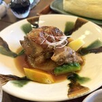 旬家ばんちゃん - ◎軟骨ソーキの柔らか煮込み 黒麹酢のソース