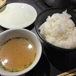 焼肉 きずな - スープとご飯(大)