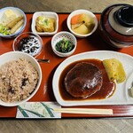 桃月庵 - 料理写真:桃月庵定食大豆ミートハンバーグ