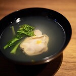 蛤と菜の花のお吸い物