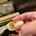 鮨料理 一高 - 煮ホタテ（低温調理、少しニンニクの香り）