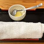 とんかつ 棹 京都五条店 - 最後の柚子シャーベット