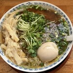 じげん - さば節ラーメン(醤油)＋味玉