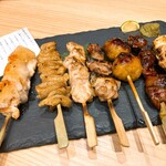 名古屋交趾雞與正宗燒鳥 鳥料理 鳥心 名驛店 - 名古屋コーチン串焼き7種盛り