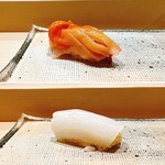 すし宮川 - スミイカ＆赤貝