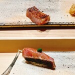 すし宮川 - ヤイトガツオのハラス＆ヤイトガツオ