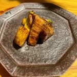 中華 大しげ - トモサンカク蕾菜麻辣炒め