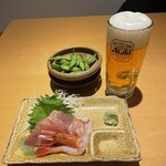 居酒屋 典典 - 晩酌セット　コレに次の写真の焼き魚が付きます。マグロの刺身が、刺身が、、
