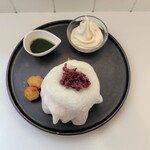 ペコリーノ・カフェ - 抹茶あずきのパンケーキ