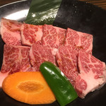 亜李蘭 - 上選カルビ120gはサラダバー付きで１，４５０円(^^)