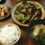 食堂ウミユリ - 豚とナスの中華炒め　750円