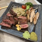 福井肉食堂 - 200gステーキ３種盛り