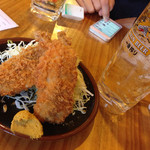 魚平 - 看板メニューの鯵フライ