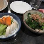 居酒屋 鳥きん - （別の日）漬物＋菜の花2014/12