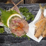 政右ヱ門 - 鯵のなめろう　これは唸る美味しさ♪