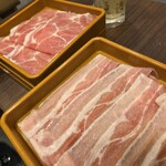 しゃぶ葉  - 料理写真:豚３皿＆お野菜食べ放題セット