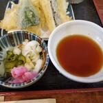 手打ちそば いなくら - 天つゆ＆お新香