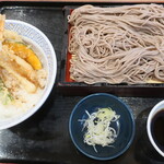 夢庵 - 料理写真:ランチ天丼せいろそばセット
