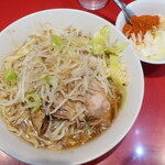 ラーメン二郎 - ラーメンミニ＋ニンニク少し＋白ネギ炙
