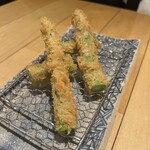 とんかつ ひこのや - 極太アスパラ