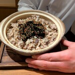 日本料理 e. - 土鍋で炊いたご飯