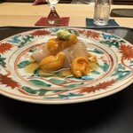 徳ㇵ本也 - 伊勢海老と明石黒鯛のお造り 雲丹