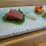 小判寿司 - 中トロ､トロ､鮃､赤貝(閖上の本玉)
