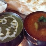 ウパハル - ほうれん草カレー＆本日のカレー☆