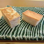 小判寿司 - 玉。出汁巻とカステラ。