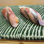 小判寿司 - 〆加減の異なる〆鯖を再度リクエストで食べ比べ｡