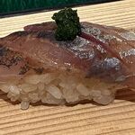 SMART 男前鮓 - アジ,昼鮓10種,SMART男前鮓名古屋(中日ビル,築地青空三代目)TMGP撮影